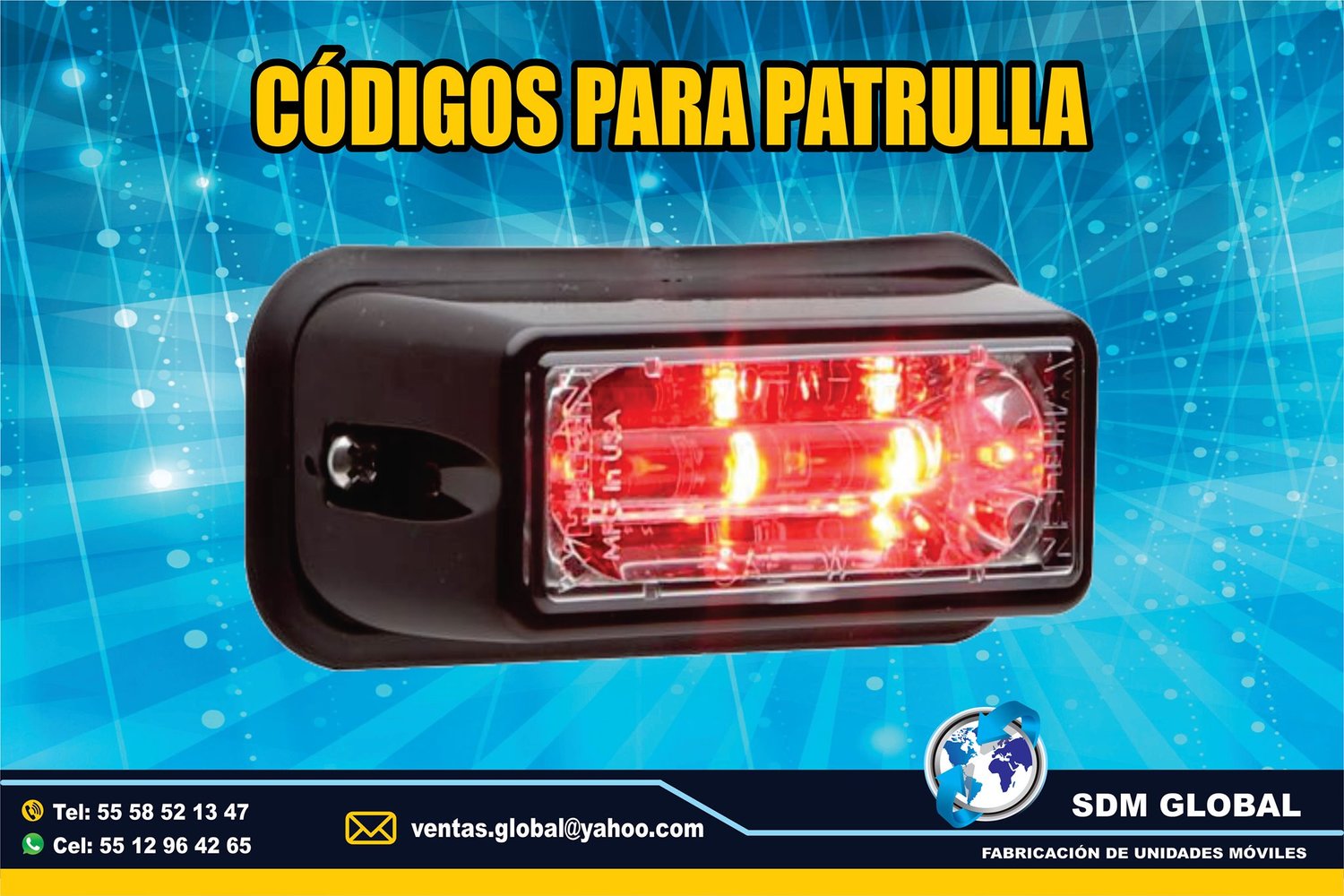 <span style="font-weight: bold;">Venta de Codigos Estrobos y Luces para patrullas rojo</span><br>