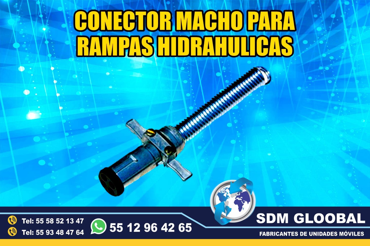 Venta de Conector macho para Rampas Hidraulicas de carga 