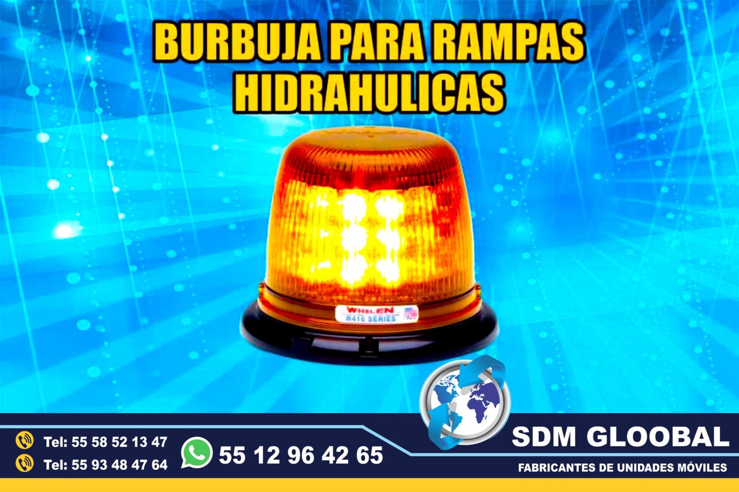 Venta de Mini torreta ambar para Rampas Hidraulicas de carga 