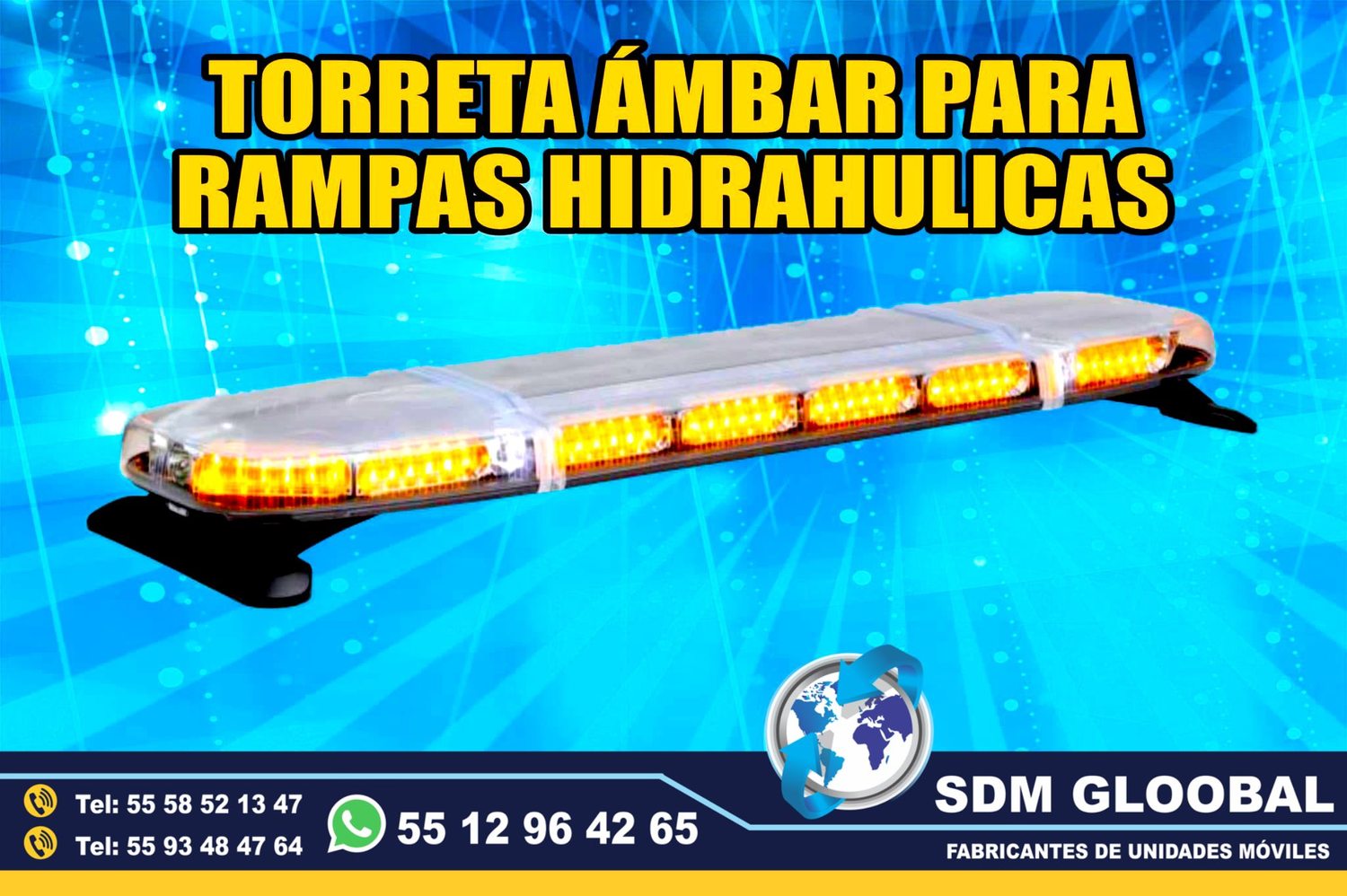 Venta de Torreta de Leds ambar para Rampas Hidraulicas de carga 