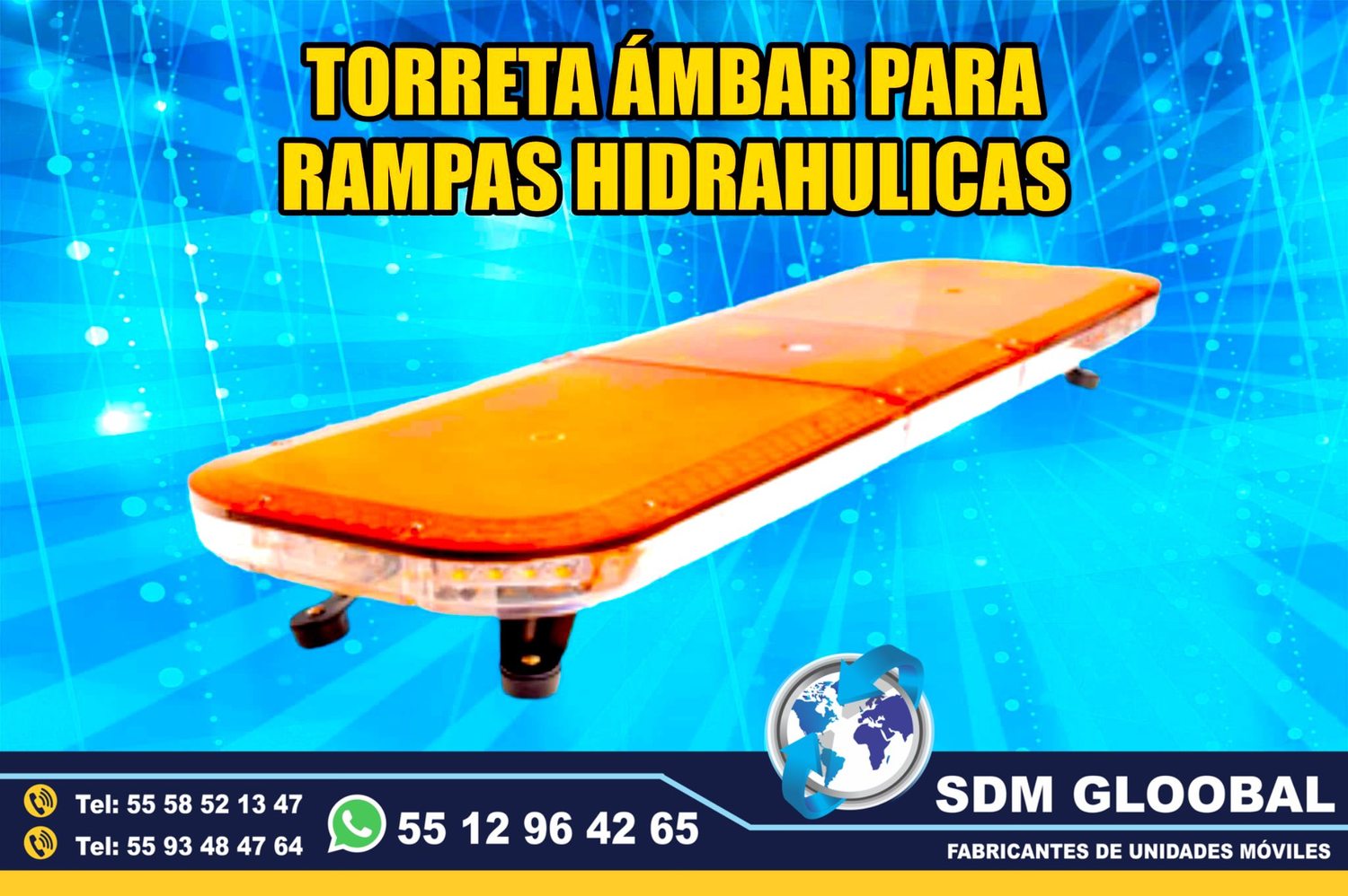 Venta de Torreta de Leds ambar para Rampas Hidraulicas de carga 