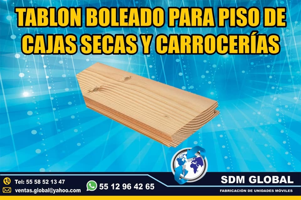 <span style="font-weight: bold;">Venta de Piso de tablon para cajas secas carrocerias redilas estaquitas en Sdm global Mexico</span>