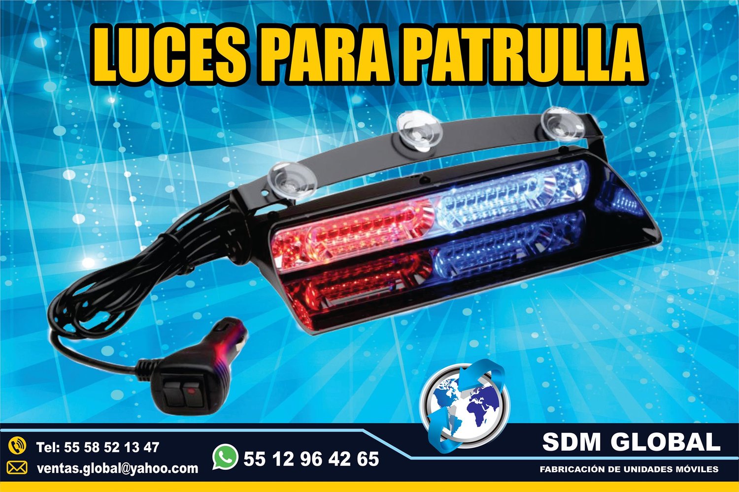 <span style="font-weight: bold;">Venta de Luces para patrullas rojo azul estroboticas</span><br>