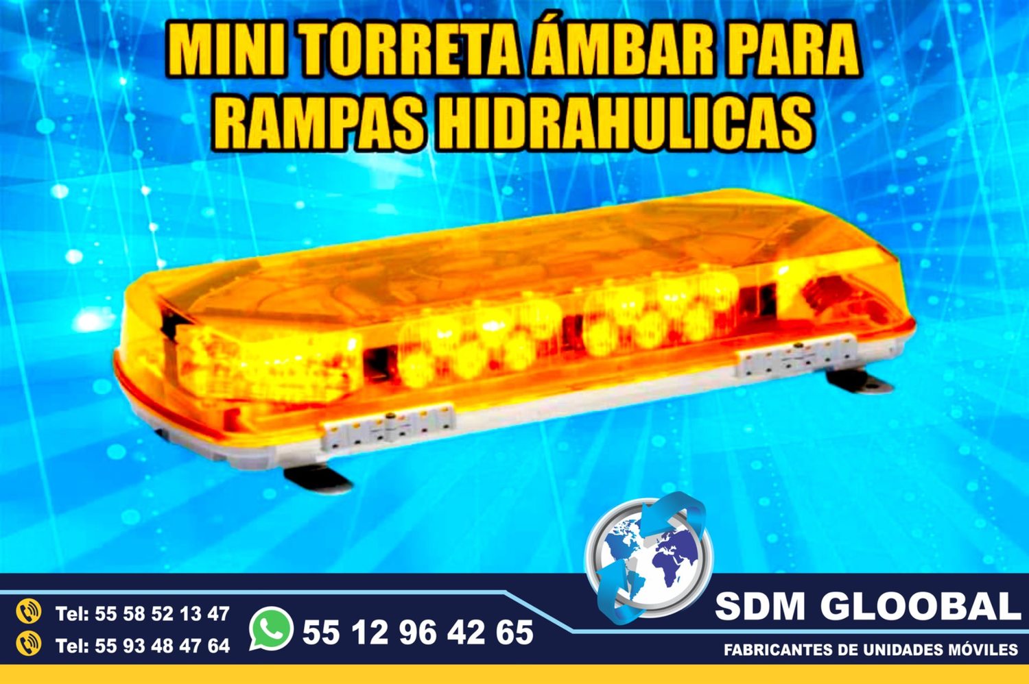 Venta de Mini torreta ambar para Rampas Hidraulicas de carga 