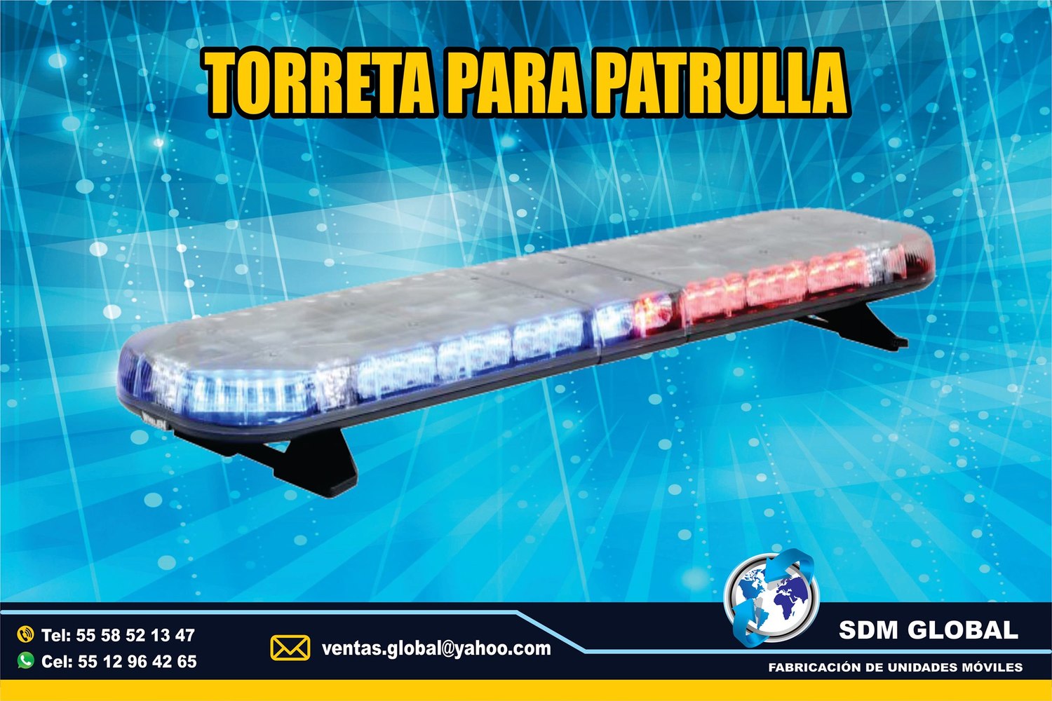<span style="font-weight: bold;">Venta de Barra o Torreta para patrullas color rojo azul Whelen</span><br>