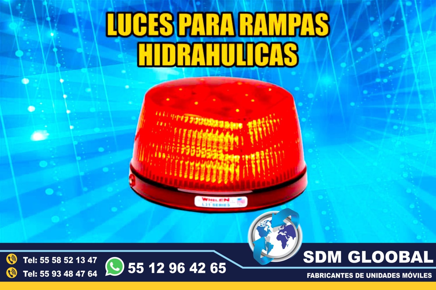 Venta de Mini torreta ambar para Rampas Hidraulicas de carga 